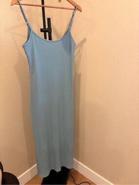 a new day Soft Ribbed Tank Dress in Powder Blue